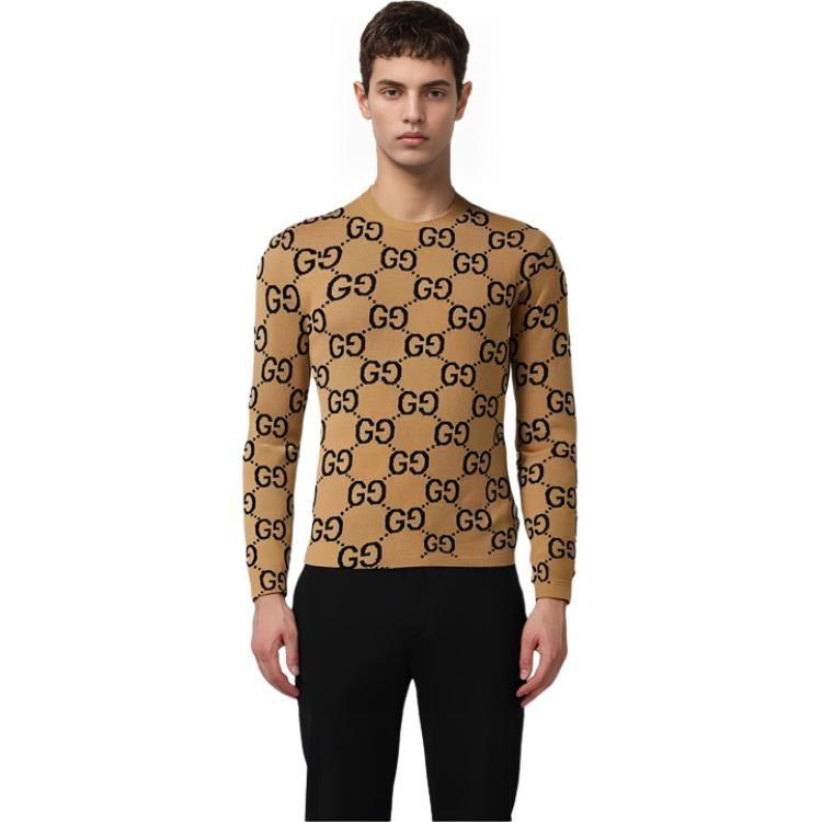 Gucci Джемпер с круглым вырезом из шерстяного жаккарда Gg 692900-XKCC5-2075