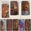 Ретро-индустриальный стиль Ржавый чехол для телефона для Samsung S24, 21, 22, 23, 30, Ultra, 20, Plus, Note, 10, 9, Черный мягкий силиконовый чехол