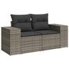 VidaXL Salon de Jardin avec Coussins 8 pcs, Canapés de Terrasse, Ensemble de Meubles de Patio, Mobilier d'Extérieur, Gris 3225563