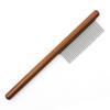 Pet Row Comb, Solid Wood Handle, Single Row Flea Comb, Dog and Cat Grooming Comb, Cat Lice Removal Long Needle Comb