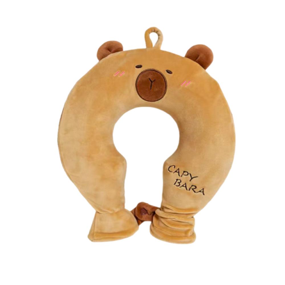 Cartoon U-shaped Hot Water Bag Detachable Anti-scalding Neck Warmer Comfortable Reusable Neck Support Warm Water Bag