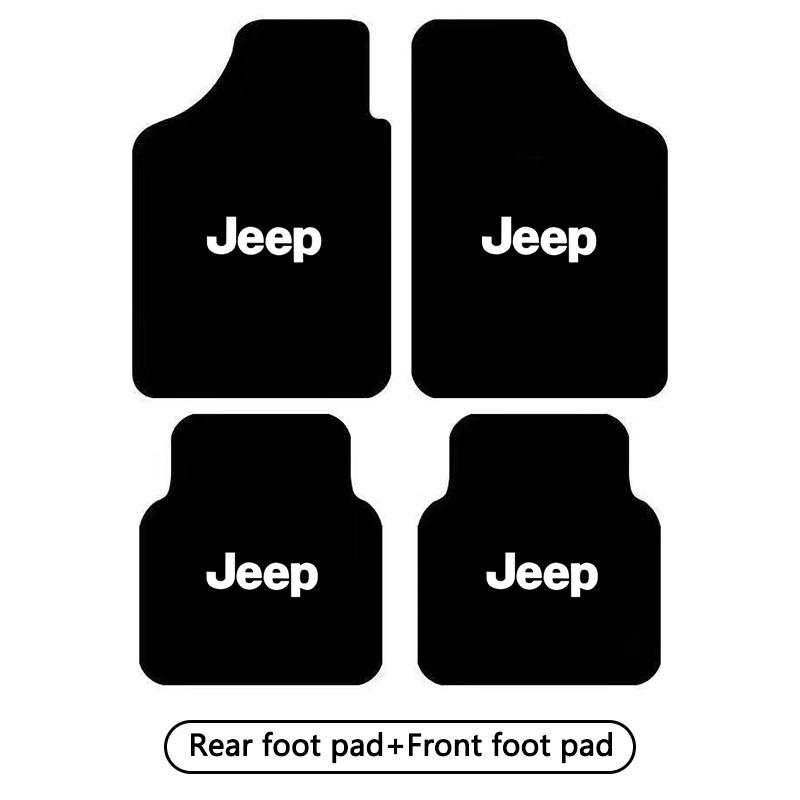 For Jeep Renegade Wrangler JL Cherokee Compass Car Floor Mat,Front & Rear Automotive Carpet Floor Mats Auto Interior Accessories AJO1