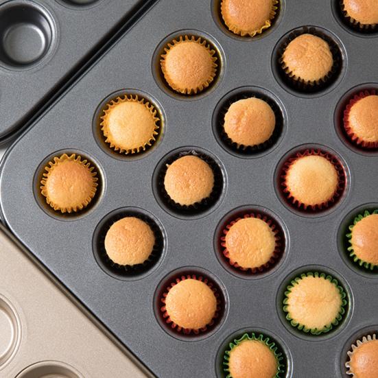 48 полостей, форма для кексов, антипригарная, легко снимается, можно мыть в посудомоечной машине, безопасная, из углеродистой стали, для кексов, мини-форма для выпечки торта, кухонные принадлежности