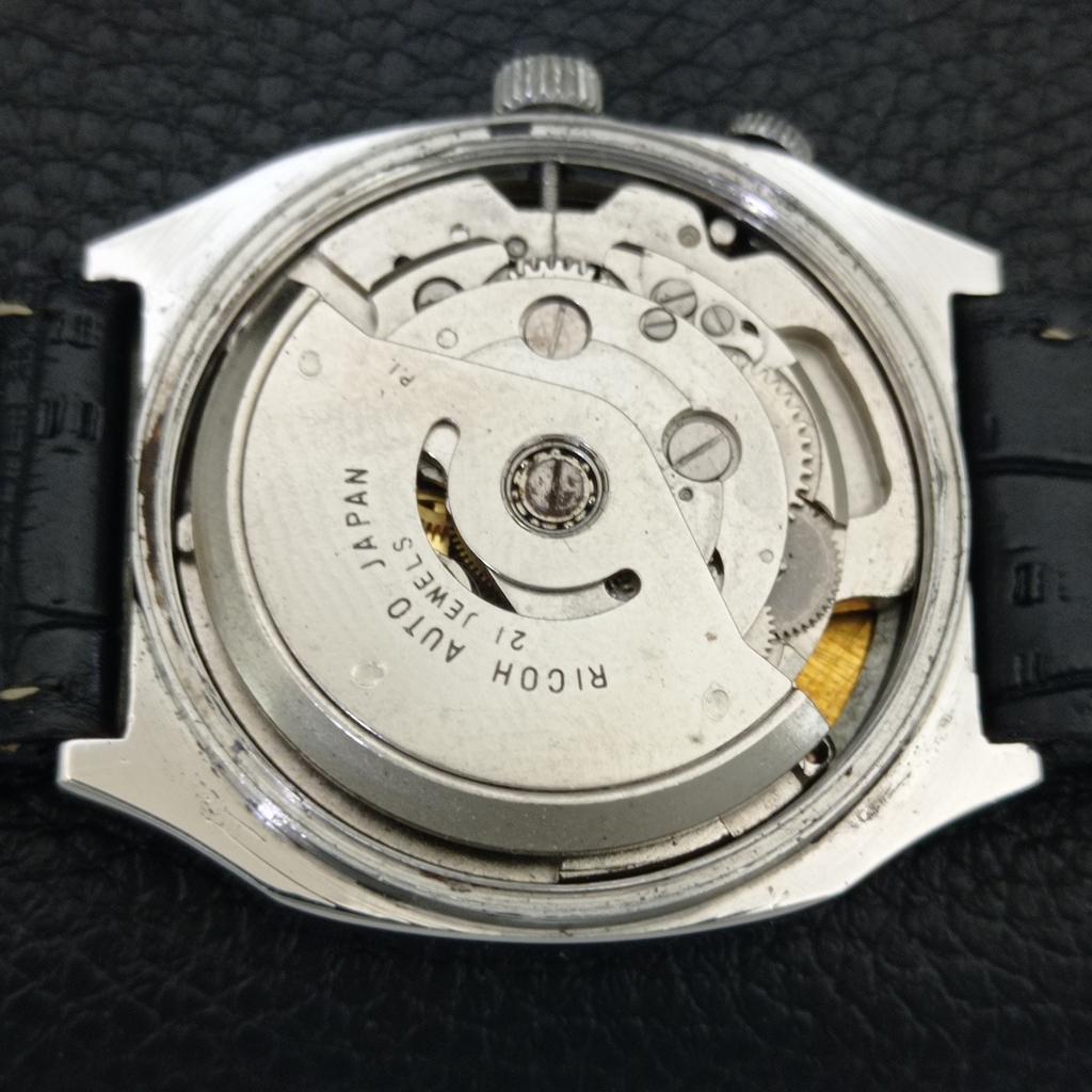 ВИНТАЖНЫЕ ЯПОНСКИЕ МУЖСКИЕ ЧАСЫ RICOH R31 АВТОМАТИЧЕСКИЕ ЧЕРНЫЙ ЦВЕТ ЦИФЕРБЛАТ a707909-1