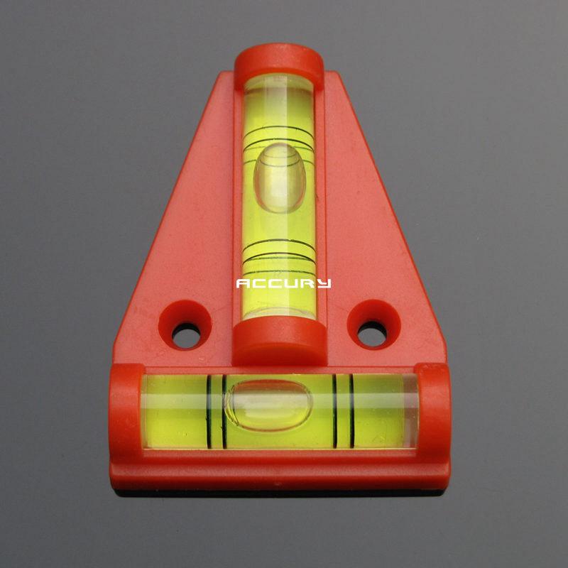 Plastic T-type Level Bubble Triangular Red Black Orange Color Acrylic level Vails Ruler Horizontal Instrument