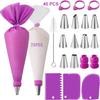 Silicone Decorating Bag Stainless Steel Decorating Tip Set Cake Decorating Nozzle Kitchen DIY Cake Baking Tools