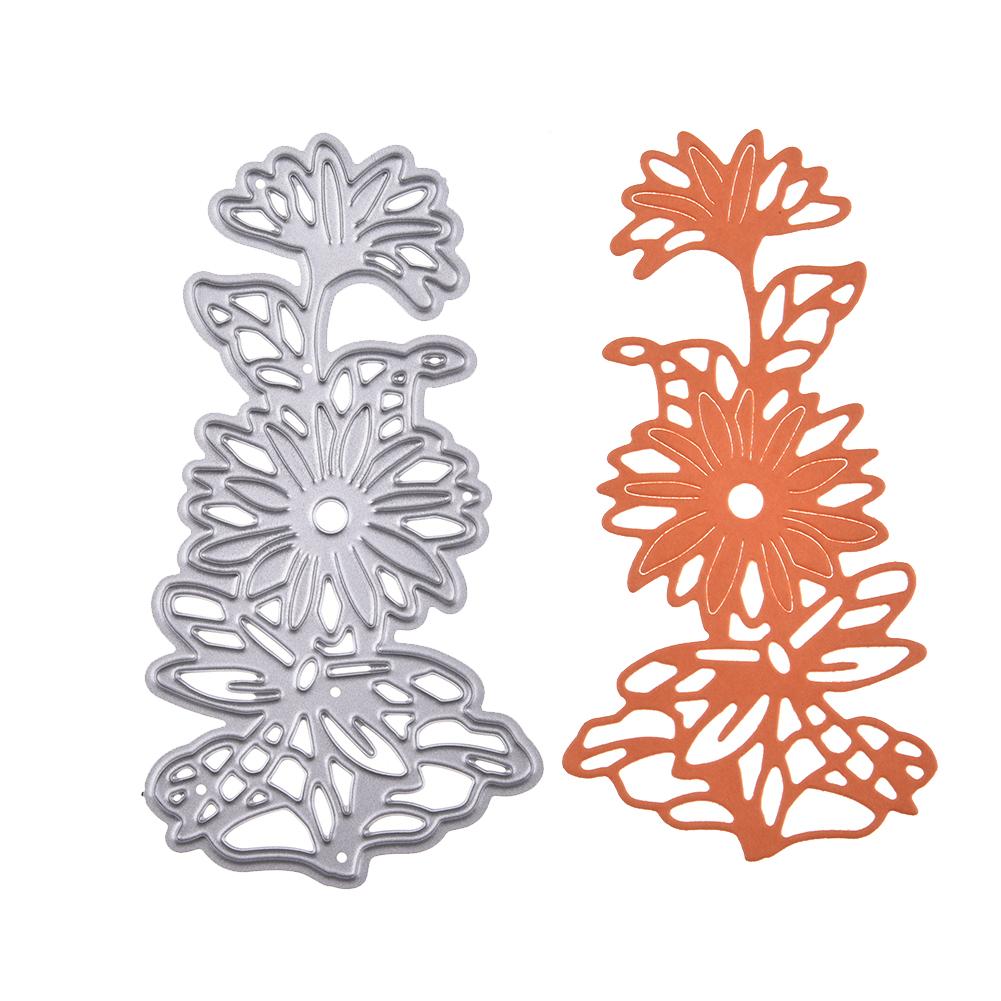 Plant Frame Metal Silvery Stencil Embossing Cutting Dies For Diy Scrapbooking Paper Album Cards Making
