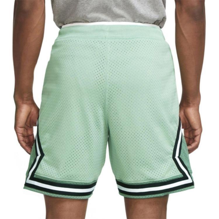 Nike Men's Jordan Essential Statement Splicing Contrasting Colors Stripe Basketball Sports Shorts Green DC3195-006