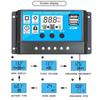 Solar Power Generation System Dual USB 25W Solar Panel+6000W Power Inverter DC 12V To AC 110V220V
