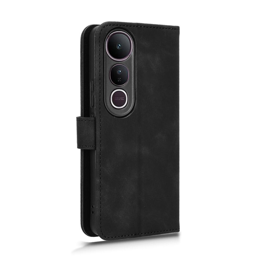 Кожаный чехол для vivo V50 Lite 5G, приятный на ощупь, противоударный, кошелек, откидная крышка для телефона