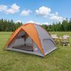 Camping Tent with Rainfly Waterproof Dome Grey and Orange