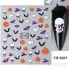 New nail art stickers ins European and American Halloween Dark Spider Ghost Thin Tough Adhesive Nail Stickers