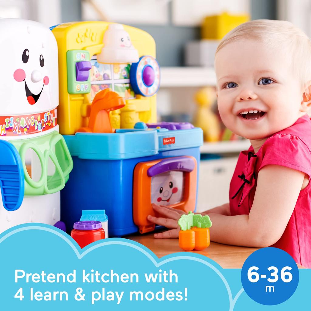 Обучающая кухня Fisher-Price [6-36 месяцев] [Развивающая игрушка, Английский, Иностранный язык] BMG83