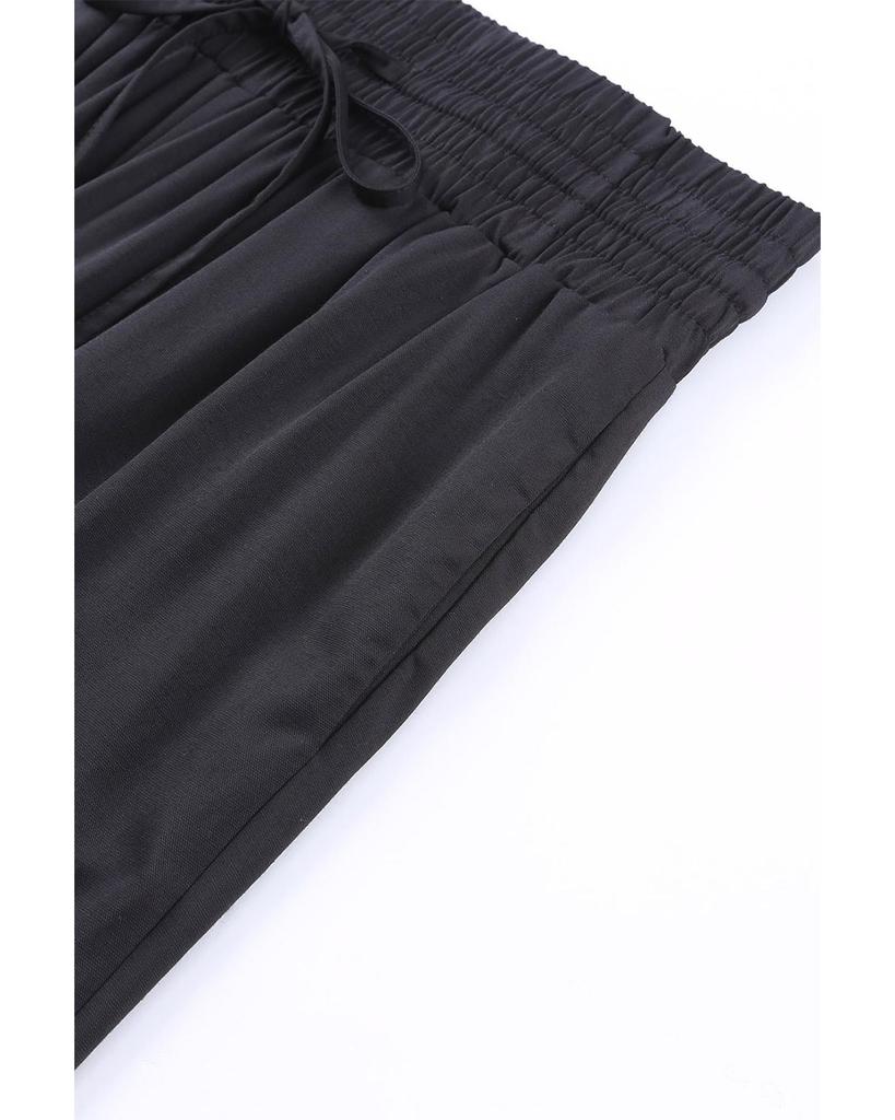 Azura Exchange Casual Wide Leg Pants with Drawstring Elastic Waist