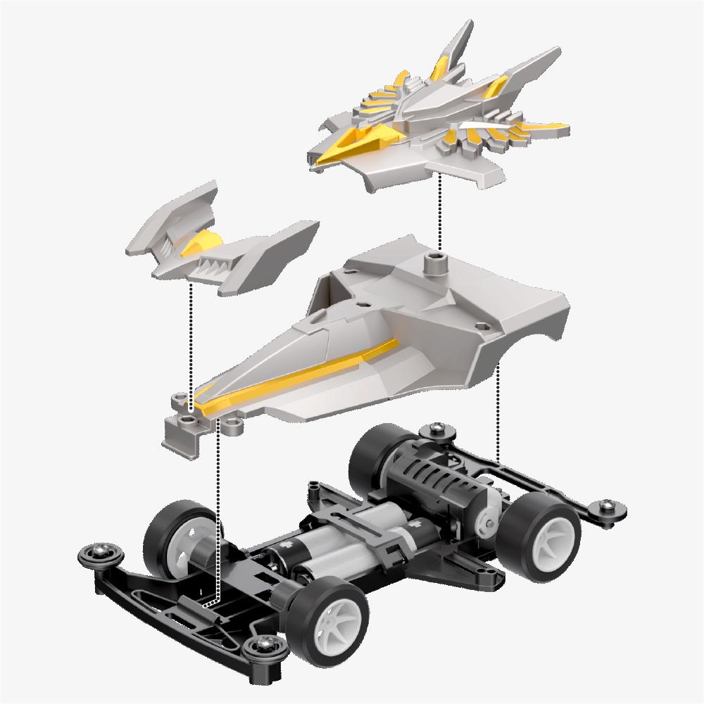[young toys] Tobot V Super Racing Silverhawk Transforming Robot Figure