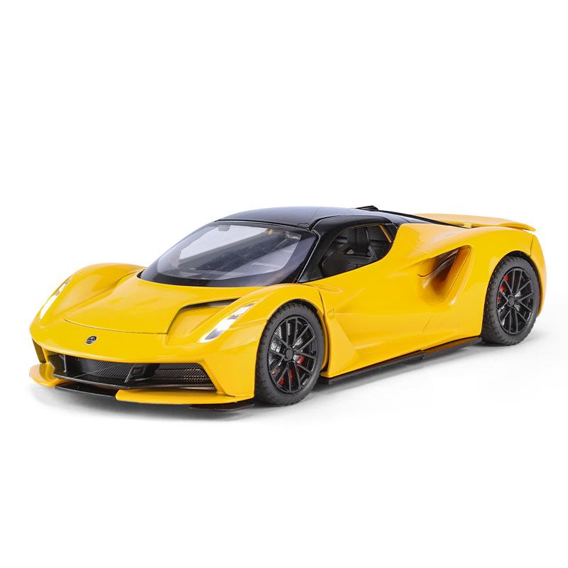 1/24 Lotus EVIJA Alloy Pure Electric Sports Car Model Diecast Metal Track Racing Car Vehicle Model Sound and Light Kids Toys Gift