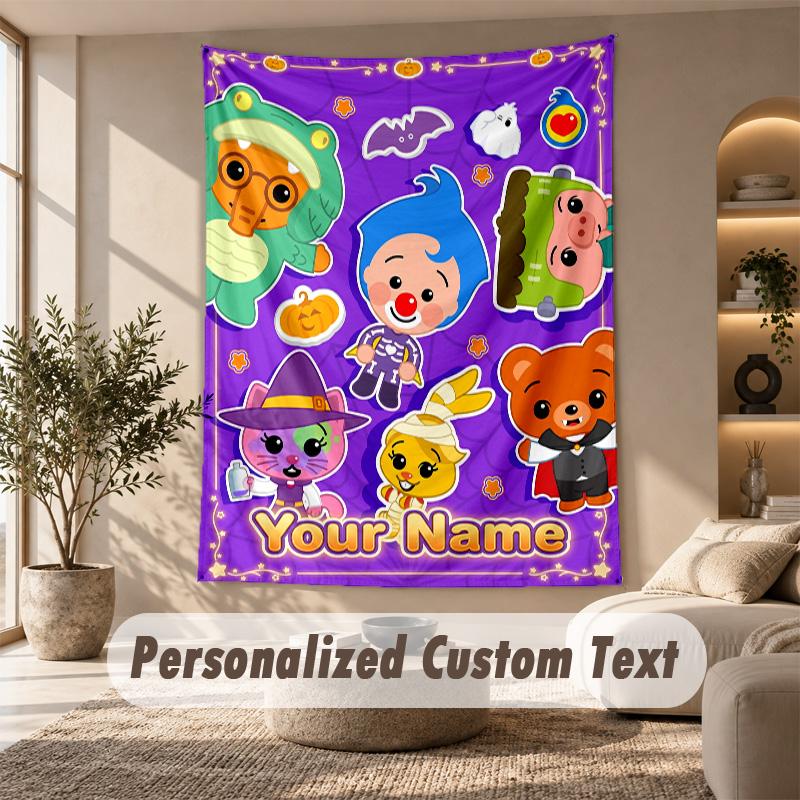 El Payaso Plim Plim Tapestry, Personalized Custom Text, Wall Hanging Tapestry For Living Room Home Wall Decor