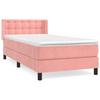3131176 vidaXL Divan Bed with Mattress Pink 90x190 Cm Velvet