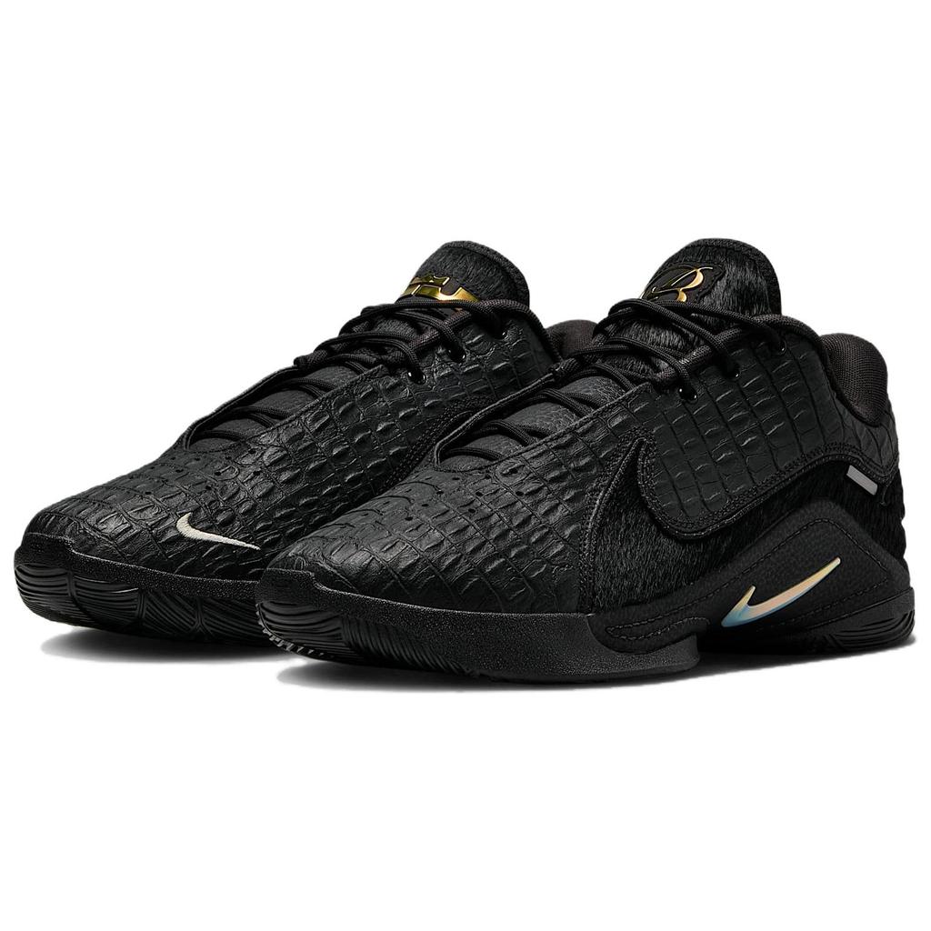 Nike LeBron 22 Anti-Slip Wear-Resistant Low-Top Basketball Shoes Men's Black Sneakers IB3865-001