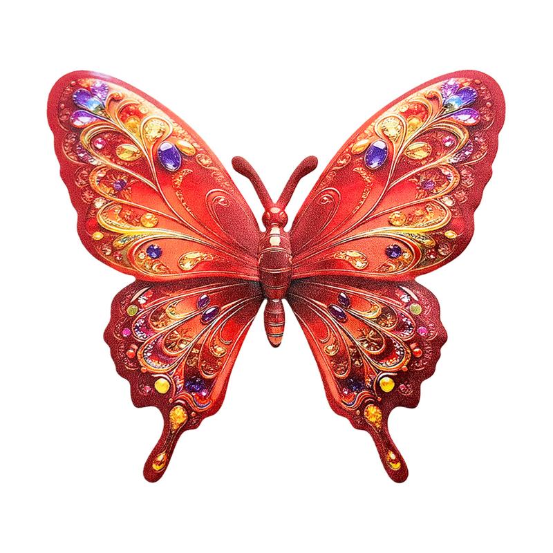 Vibrant Metal Butterfly Outdoor Wall Art 1/4Pcs Rustproof Decor for Garden Patio