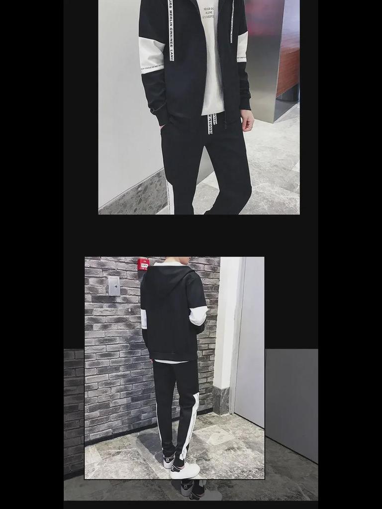 Мужская модная повседневная толстовка и костюм в корейском стиле - коллекция осень/зима, легкая и стильная для лета