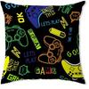 Home Decor Colorful Game Controllers Fun Gaming Throw Pillow Pattern Cushion Cover Suitable for Sofa Bedroom Car Pillow Cover
