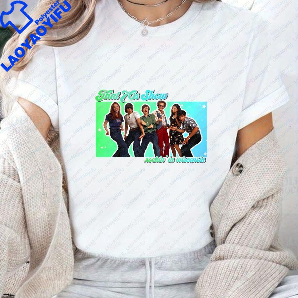 That 70s Show Unique Summer Casual Trend Versatile ShortSleeved RoundNeck TShirt for Both Unisex and WoUnisex