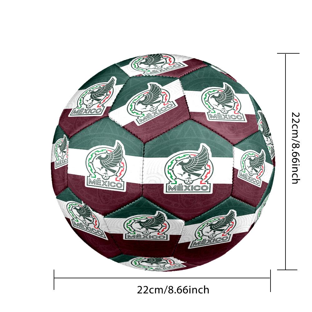 1pc Mexico Soccer Emblem Soccer Ball Size 5, Suitable for Practice Matches/tournament Training,Lightweight and Durable. mxg7026