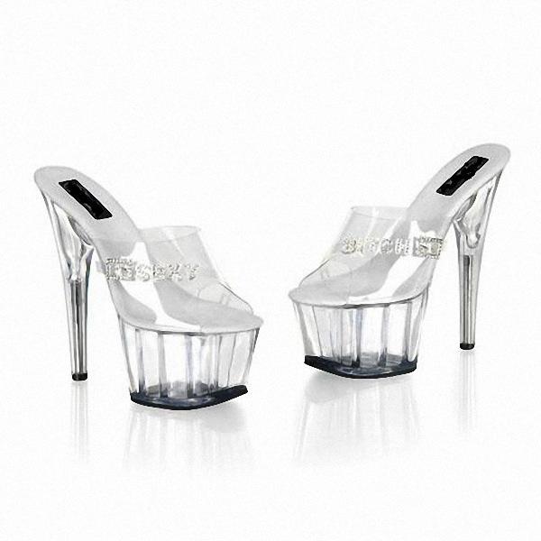 2025 summer princess high heel 15CM high stiletto transparent crystal wedding shoes waterproof table sandals banquet bride shoes women
