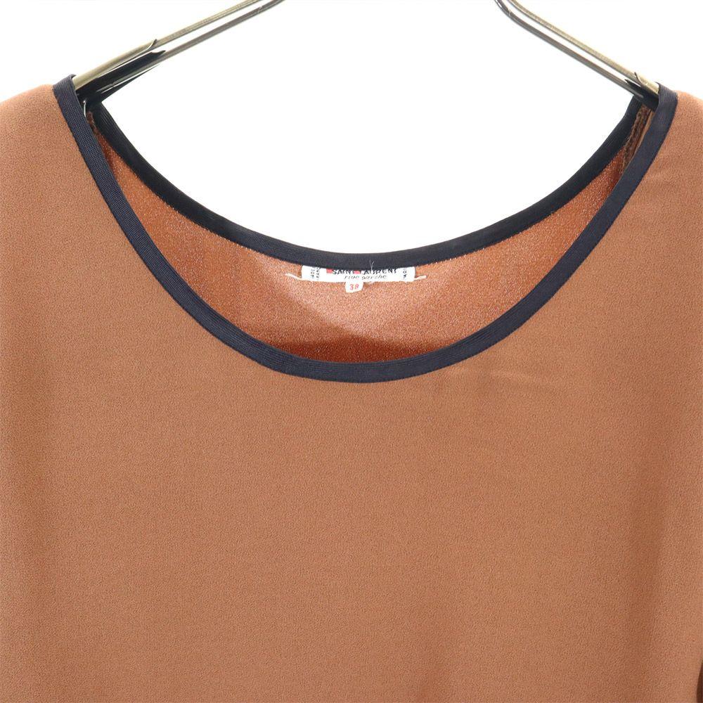 Saint Laurent Сделано во Франции Старый Длинный рукав Крой 38 Коричневый Наплечник Женский Б/у