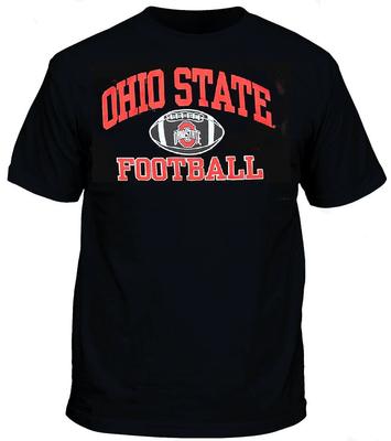 Черная футболка с графическим принтом Ohio State Buckeyes для американского футбола, с коротким рукавом