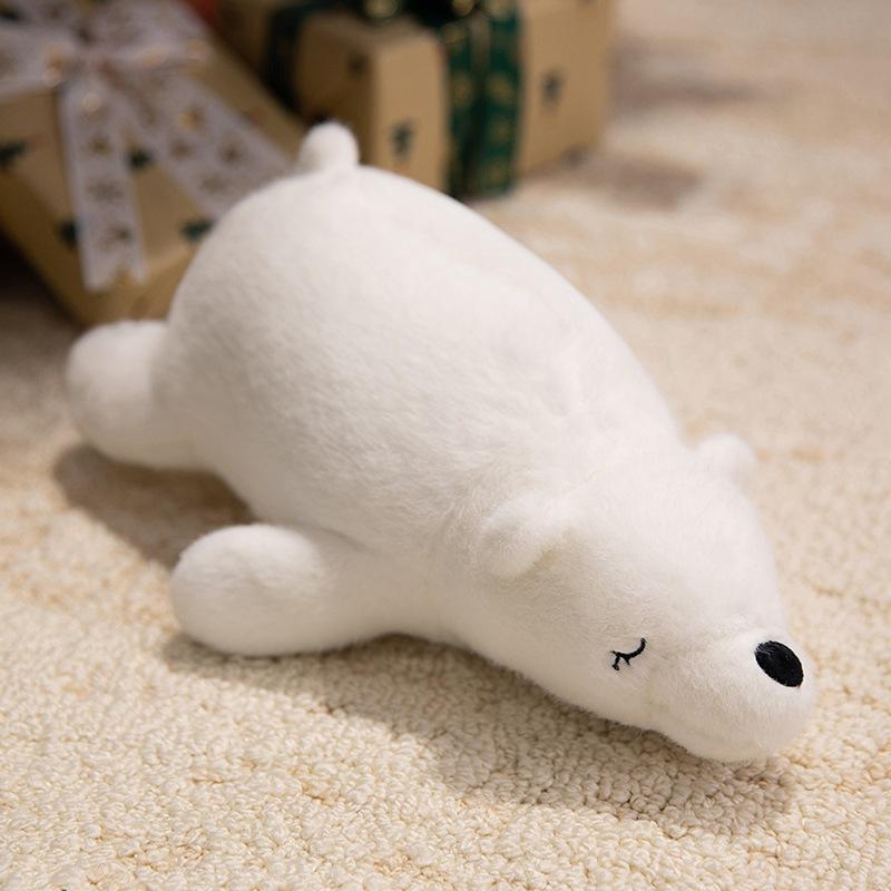 Luminous Polar Bear Pillow Plush Toy Doll White Polar Bear Doll Children's Muppet Doll