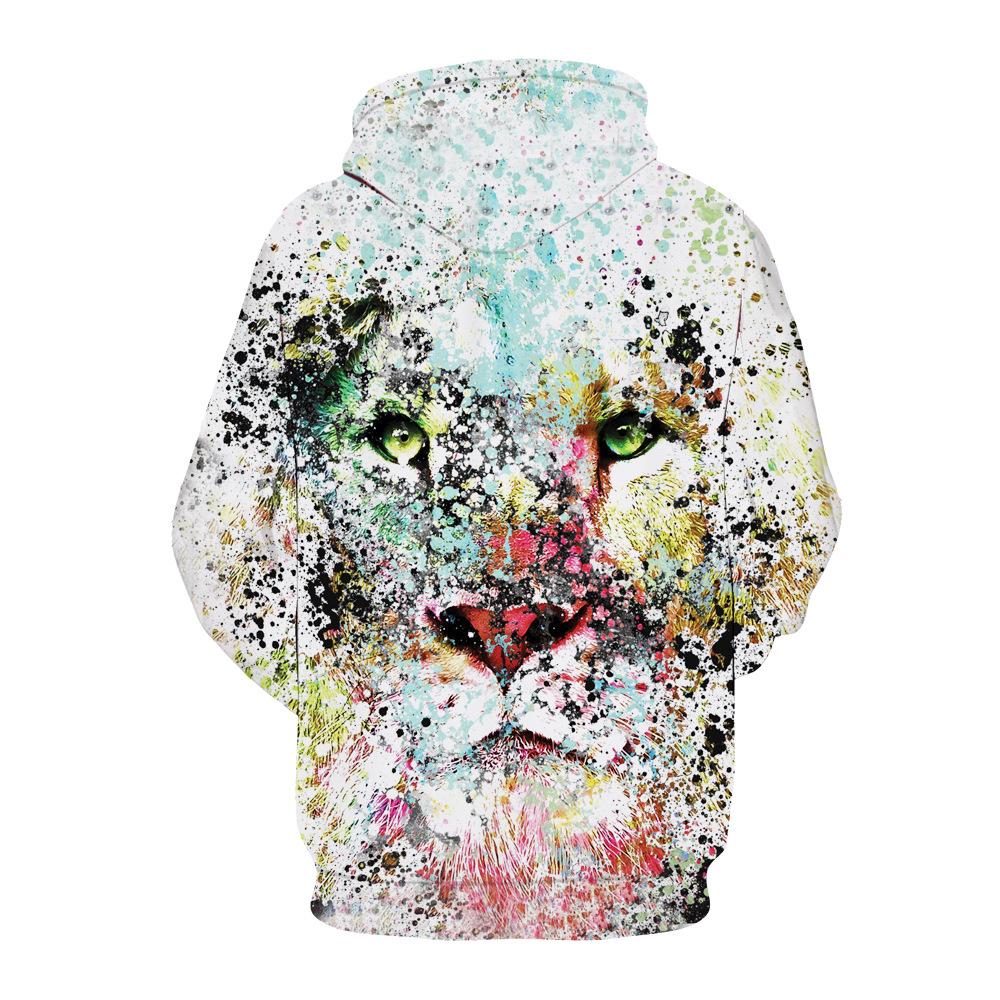 Худи с 3D-печатью головы лисы-волка BF, звездное небо, тигр, Альянс Marvel, спортивная одежда для пары