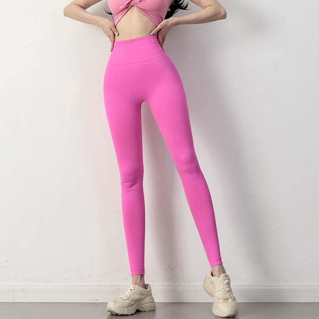 Женские бесшовные штаны для йоги с высокой талией — глубокий V-образный вырез, приподнимающие бедра, без видимых линий, модель 1321