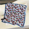 2024 New Fashionable Versatile Silk Scarf 68 Cm Printed Sunscreen Decorative Small Square Scarf Velvet Texture Scarf