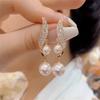 Fashion Rhinestone Pearl Dangle Earrings for Women New Statement Pendientes Trendy Zircon Crystal Earring Jewelry Gift