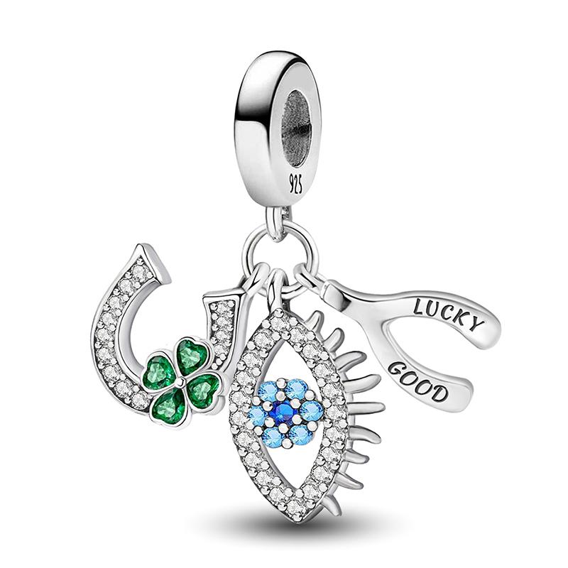 Медь Маленький Свежий Серия Четырехлистный Клевер Шармы Бусина Сделай Сам Браслет Ожерелье Изготовление Подарок Ювелирное Изделие Высокого Качества