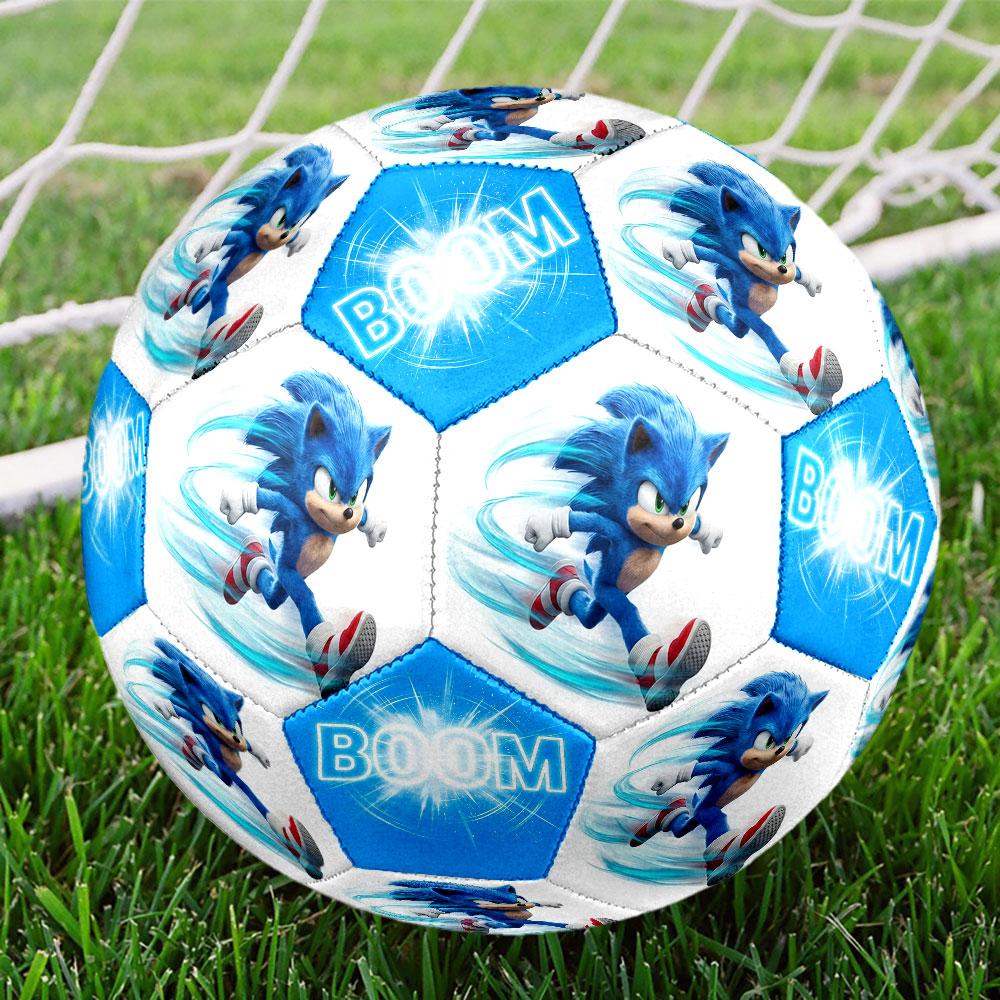 1pc Sonic the Hedgehog Soccer Ball Size 5 Indoor Soccer Ball Fashion Colorful Backyard Game - Great For Sports Fans Gift HE53