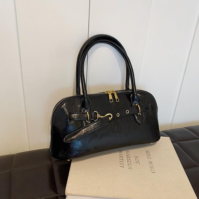 Премиальная ретро коричневая маленькая сумка 2025 новая мода универсальная женская сумка-мессенджер супер огонь портативная сумка-ракушка