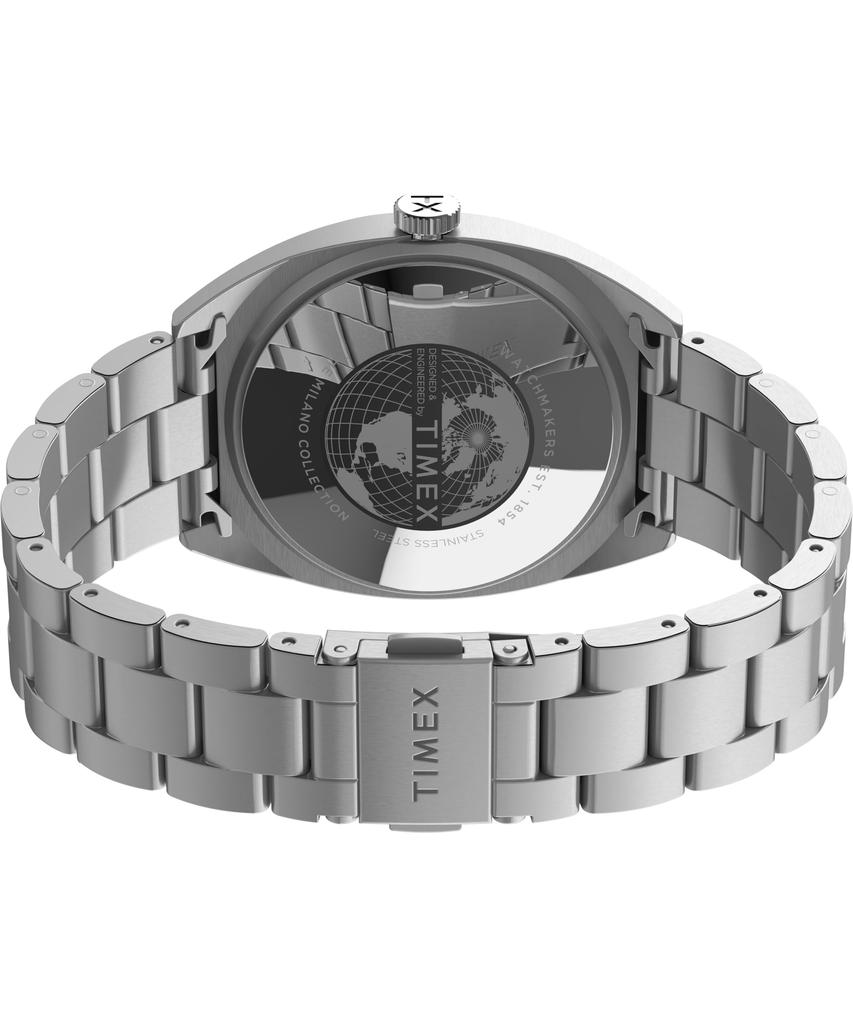 Милан XL 5 АТМ Водонепроницаемые Минеральное Серебристый [TIMEX] Часы, Кварцевые, Устойчивые, Стекло, Циферблат, TW2U15600, Мужские [Оригинал]