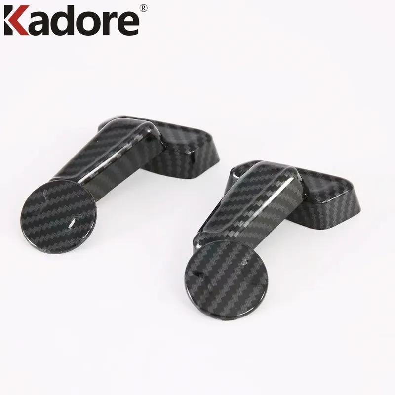 For Hyundai Sonata - 2024 Carbon Fiber Car Seat Adjustment Switch Control Button Cover Trim Interior Accessories