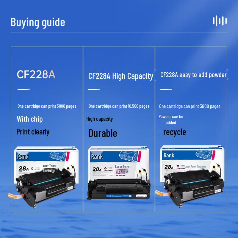 Compatible CF228A/28A High-Yield Black Toner Cartridge (3-Pack)