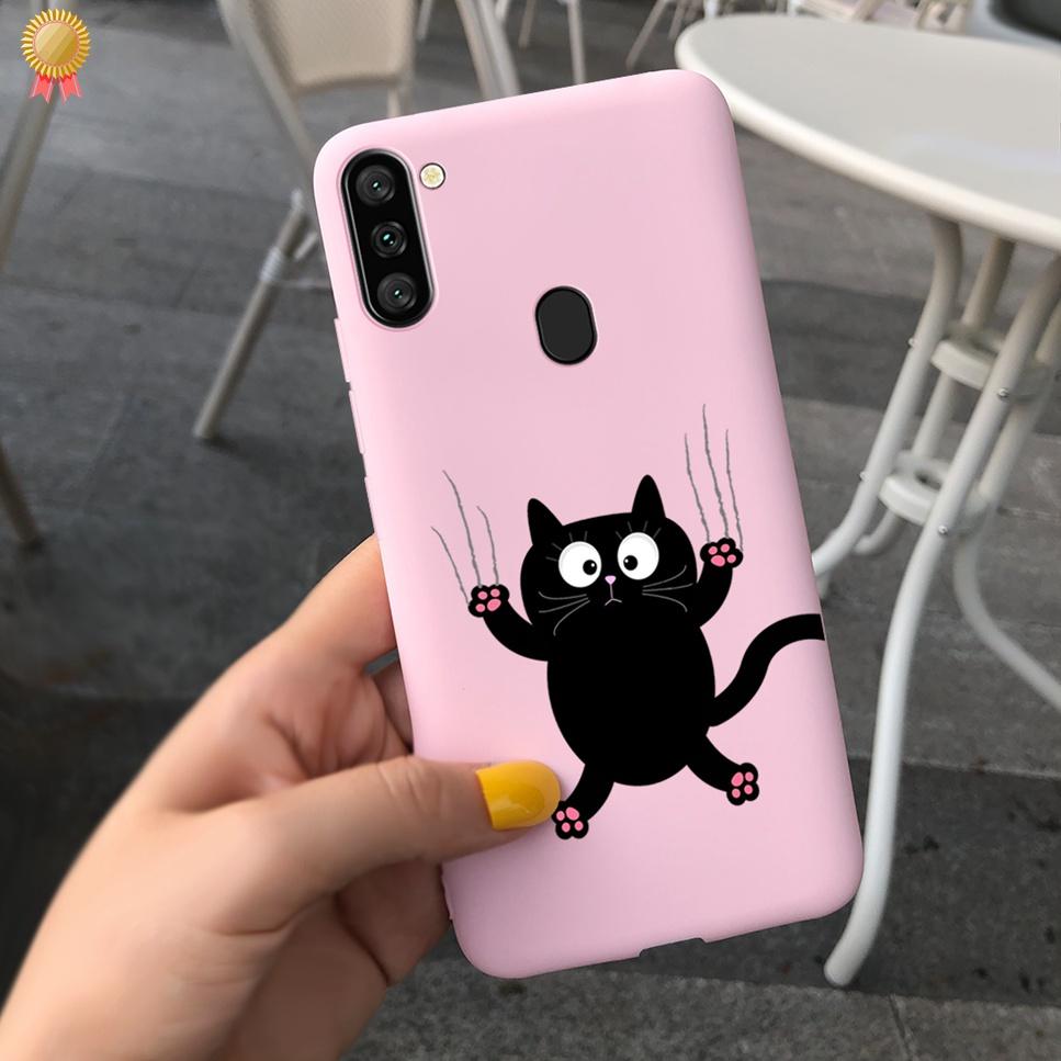 Чехол для Samsung Galaxy A11 Мальчик Девочка Забавный Мультяшный Кот Женщины Силиконовый Задний Чехол Для Samsung Galaxy A 11 SM-A115F 6.4 Funda Чехол
