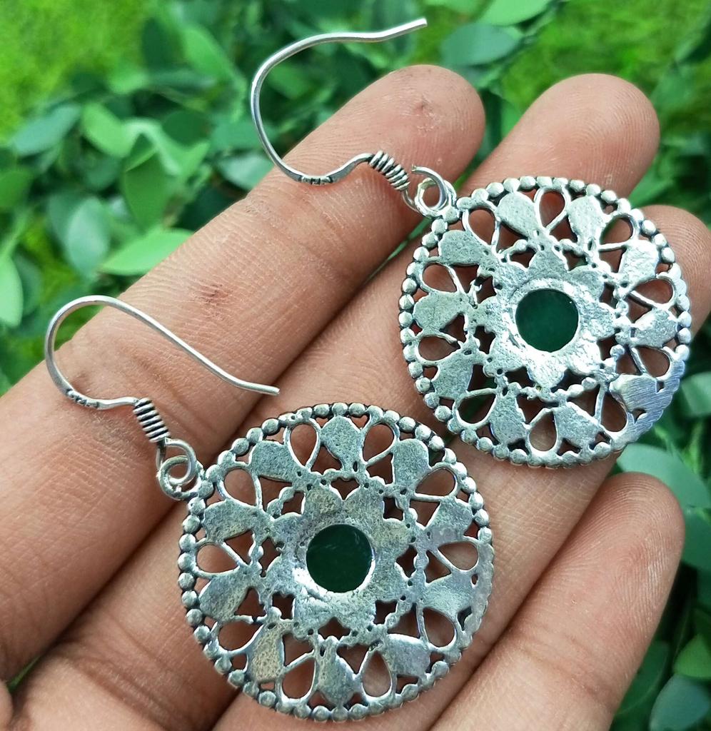 Драгоценный камень чароит, стерлинговое серебро 925 пробы, покрытые серебром серьги-крючки для девочек, ювелирные изделия PQY-IJ7603