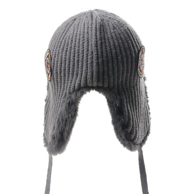 Unisex Winter Warm Fleece Lined Windproof Beanie Hat With Ear Protection Cycling Outdoor Use