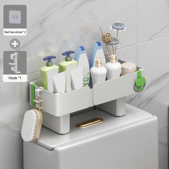 Стеллаж для хранения Органайзер для бачка унитаза Большая вместимость Высокая грузоподъемность Водонепроницаемый