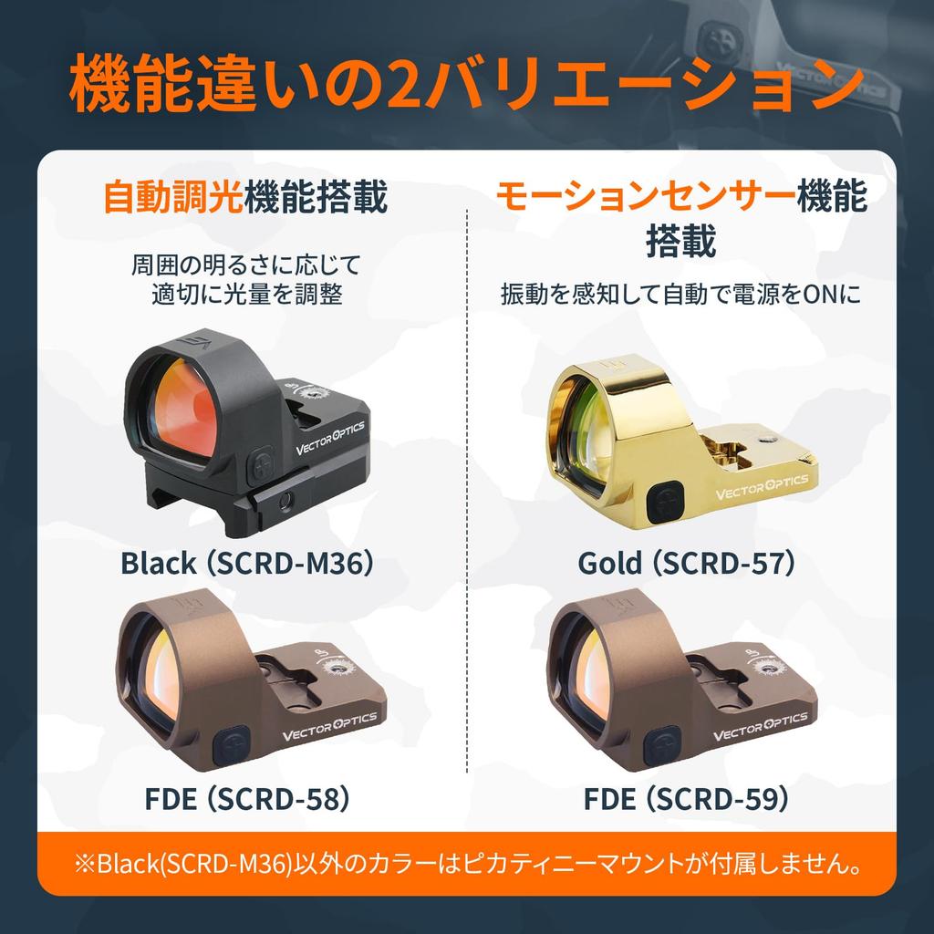 Vector Optics Frenzy-X 1x22x26 MOS Multi Reticle Dot Sight for SCRD-M36