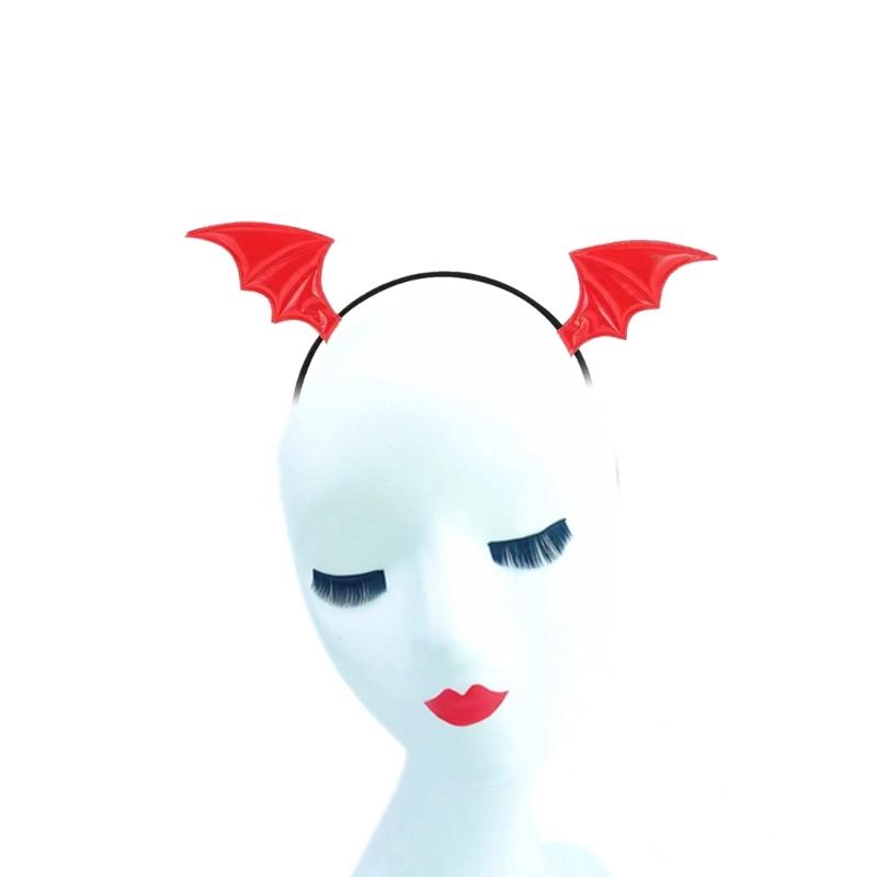 Girls Hair Clips Gothic Halloween Cosplay Devil Wing Hairpin Headband Punk Hair Jewelry Unique Black Headwear