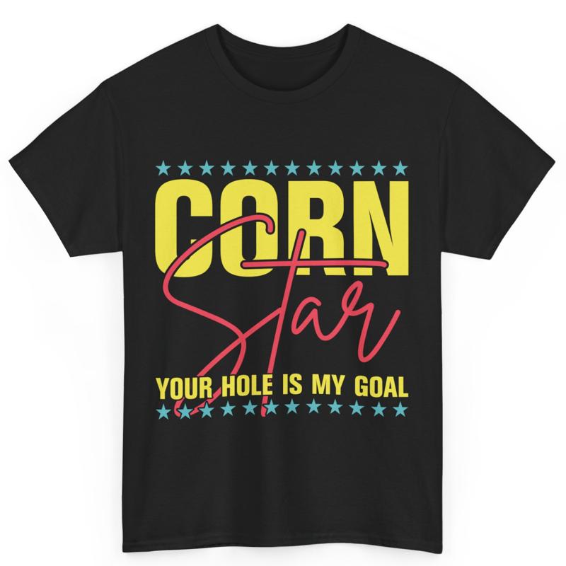 Игра Корнхол Звезда Корн Твоя дырка - моя цель Хлопковая футболка