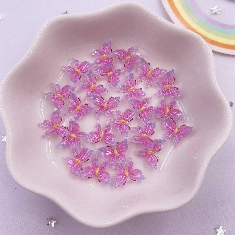 50 шт. красочные мини-милые хрустальные бабочки для дизайна ногтей с плоской задней поверхностью, стразы, аппликация, сделай сам, свадебный декор для скрапбукинга, поделки